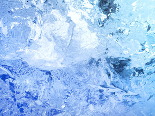 Blue ice background.