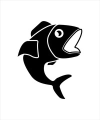 fish icon,open mouth fish flat icon,vector best flat icon.