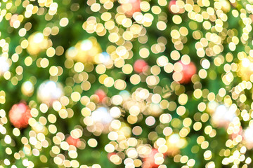 Blurred bokeh light background, Christmas and New Year holidays background. Colorful beautiful blurred bokeh background with copy space. Holiday texture. Glitter multicolored light spots.