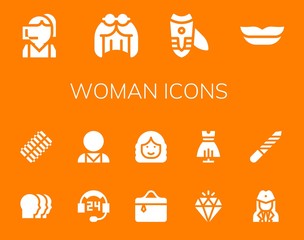 woman icon set
