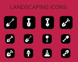 Modern Simple Set of landscaping Vector filled Icons