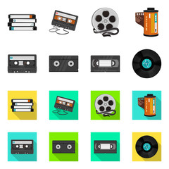 Isolated object of equipment and device symbol. Set of equipment and player stock symbol for web.