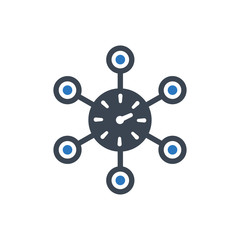 Fototapeta premium Time network icon