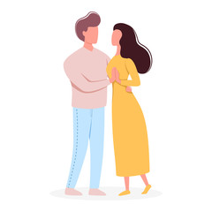 Happy couple in love spendin time together.