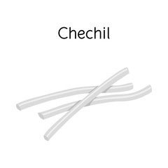 Vector design of chechil and cheese logo. Web element of chechil and meal vector icon for stock.