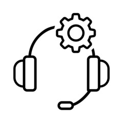  Support service vector icon. hotline customer advice illustration sign. call center help symbol.