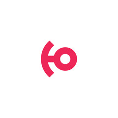 HO initial logo design vector simple