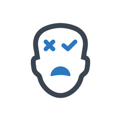 Confusion in decision making icon