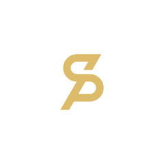 Initial SP logo design vector simple