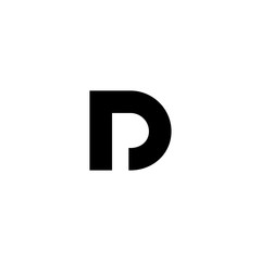 Letter DP logo design vector simple