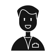 Vector design of doctor and treatment icon. Collection of doctor and portrait stock vector illustration.