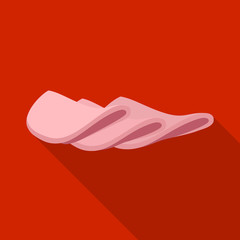 Vector design of sausage and slice sign. Graphic of sausage and fresh vector icon for stock.