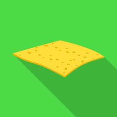 Vector design of cheese and slice sign. Graphic of cheese and milk stock symbol for web.