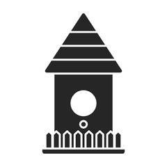 Birdhouse vector icon.Black vector icon isolated on white background birdhouse.