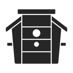 Birdhouse vector icon.Black vector icon isolated on white background birdhouse.
