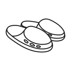 Sandal vector icon.Line vector icon isolated on white background sandal .