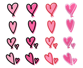 かわいいハートの背景 バレンタイン 愛 バレンタインデー イラスト Wall Mural Yugoro