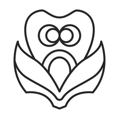 Totem vector icon.Line vector icon isolated on white background totem.