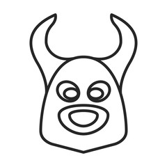 Totem vector icon.Line vector icon isolated on white background totem.