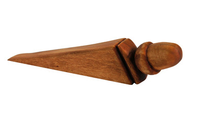 Wooden doorstop acorn