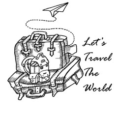 Let's Travel the world, doodle