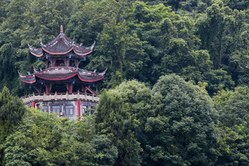 China Yangtze Fluss Pagode Dorf