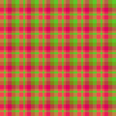 Seamless pattern in charming creative bright pink and green colors for plaid, fabric, textile, clothes, tablecloth and other things. Vector image.