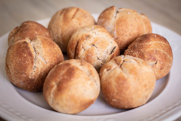 hot cross buns in a basket
