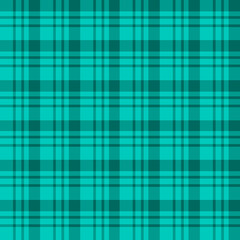 Seamless pattern in charming water green colors for plaid, fabric, textile, clothes, tablecloth and other things. Vector image.