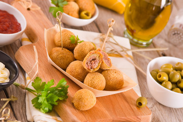 Ascoli stuffed olives.