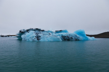 Bizarre ice floes of Iceberg lagoon jokulsarlon on the south of Iceland