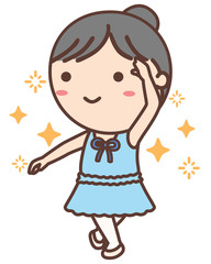 バレエを踊る女の子