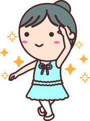 バレエを踊る女の子