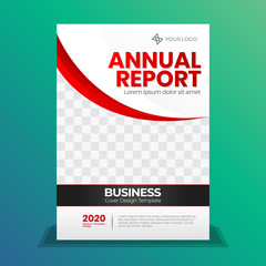 Red cover design for annual report, business cover, flayer or booklet. Brochure template layout. A4's cover vector