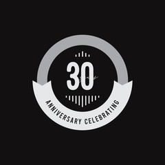 30 Years Anniversary Celebrations Vector Template Design Illustration