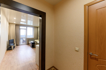 Russia, Moscow- September 10, 2019: interior room apartment modern bright cozy atmosphere. general cleaning, home decoration, preparation of house for sale