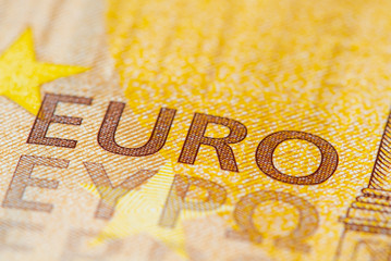 Macro background of fifty euro