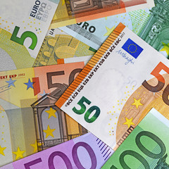 Banknoten in der Währung Euro