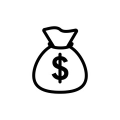 Money bag Vector icon . Lorem Ipsum Illustration design