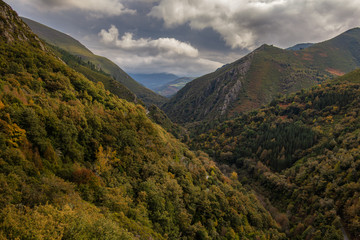 Entering the mountains of Ancares on the Galician side, Galicia, Spain