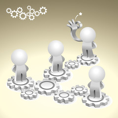 Simplified man Okay to Fit in The Team