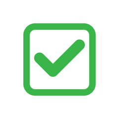 check mark icon in trendy flat design 