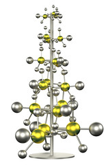 Christmas tree made of molecules