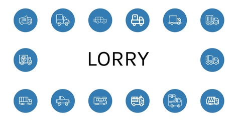 Set of lorry icons