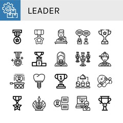 leader icon set