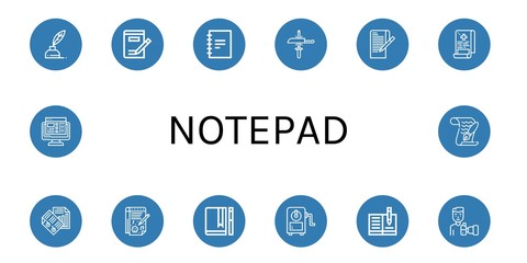 notepad icon set