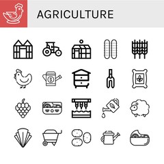 Set of agriculture icons