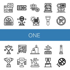 Set of one icons