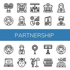 Set of partnership icons