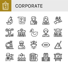 Set of corporate icons
